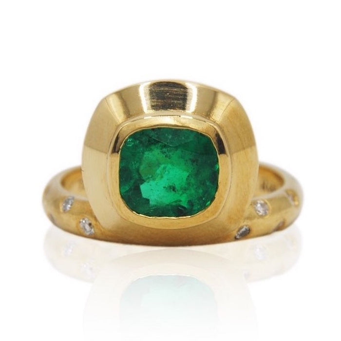 Esther Emerald Ring fine jewelry by Matthew Rosie