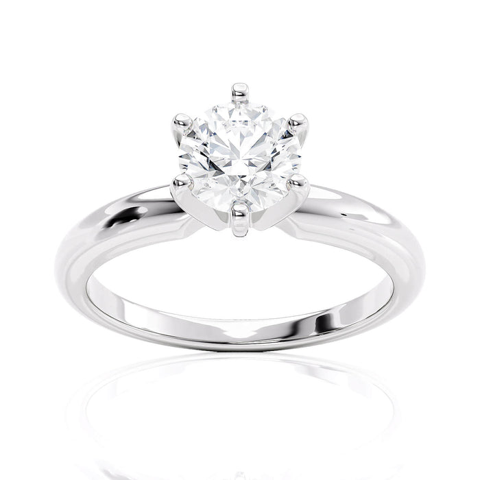 Six Prong Solitaire Engagement Ring