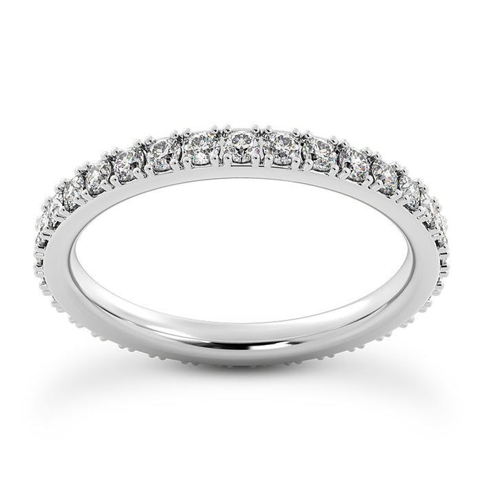 French Pave Eternity Ring fine jewelry by Matthew Rosie