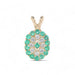 Emerald And Diamond Pendant fine jewelry by Matthew Rosie