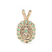Emerald And Diamond Pendant fine jewelry by Matthew Rosie