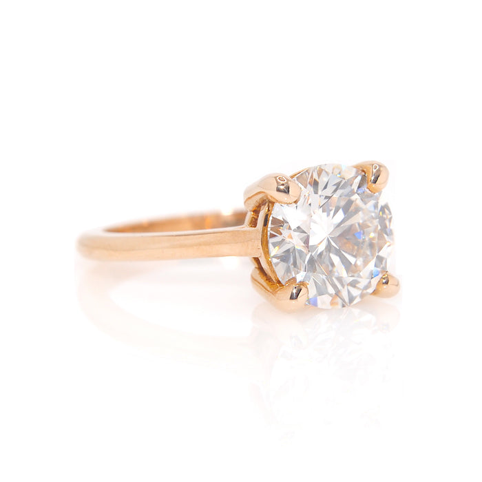 14K Solitaire Round Diamond Engagement Ring
