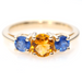 Citrine and Sapphires Cocktail Ring fine jewelry by Matthew Rosie