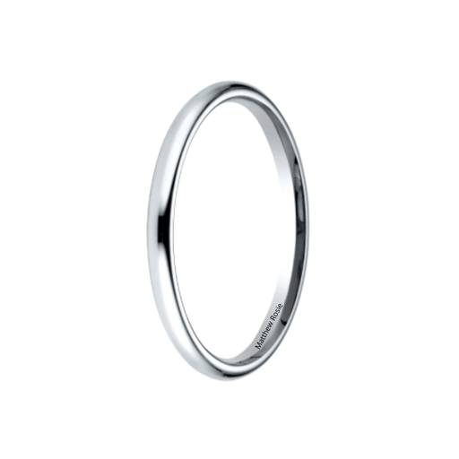High Dome Wedding Ring (2 mm) fine jewelry by Matthew Rosie