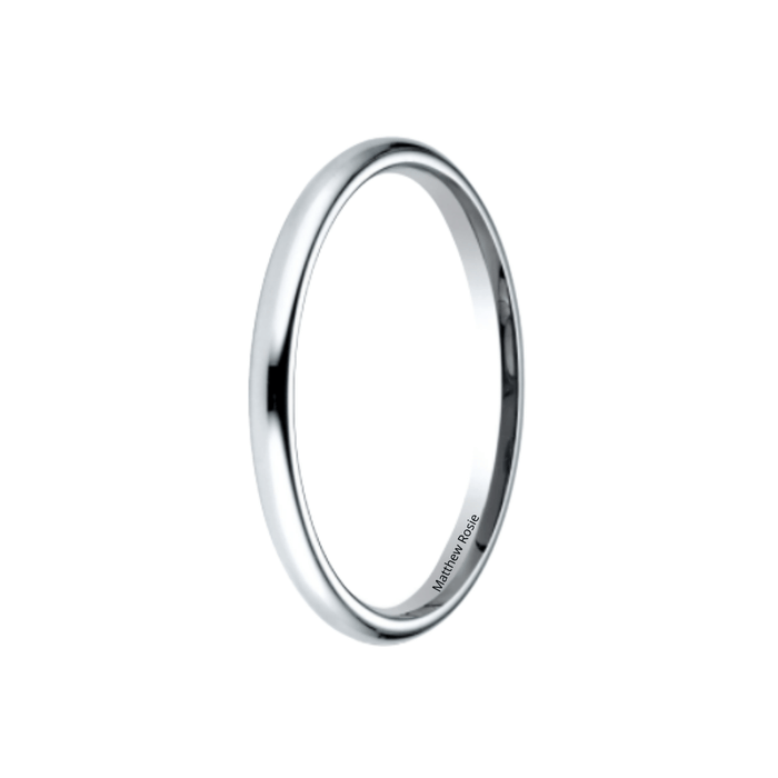 High Dome Wedding Ring (2 mm) fine jewelry by Matthew Rosie