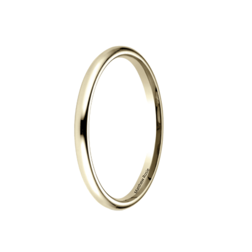 High Dome Wedding Ring 2 Mm fine jewelry by Matthew Rosie