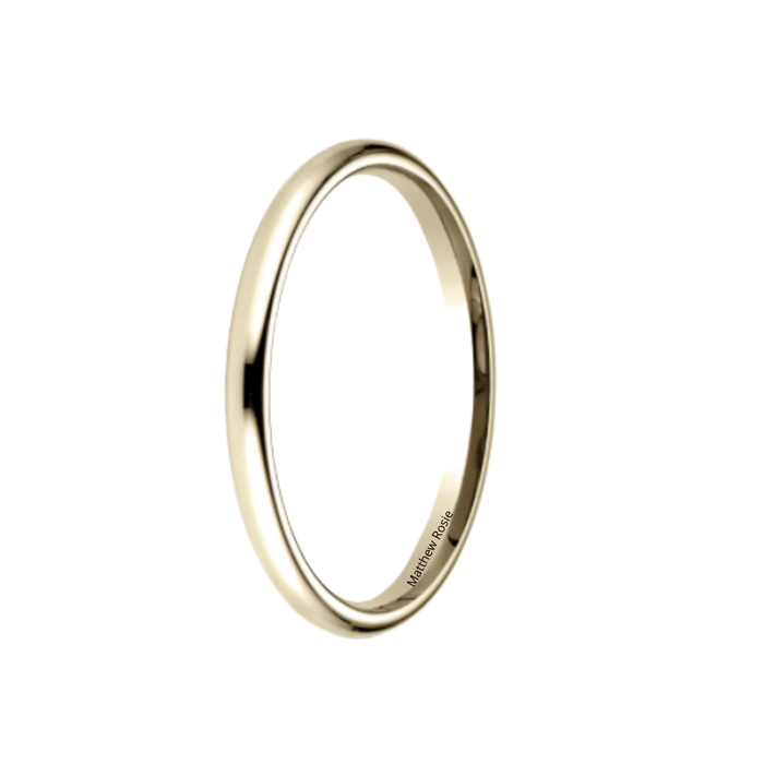High Dome Wedding Ring 2 Mm fine jewelry by Matthew Rosie