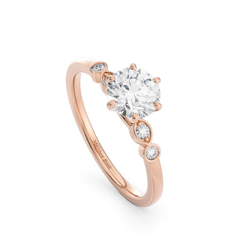 Marquise And Round Blossom Engagement Ring fine jewelry by Matthew Rosie
