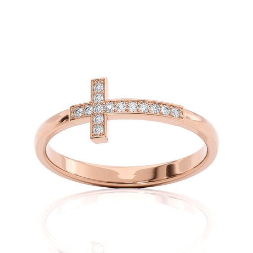 The Pave Cross Ring fine jewelry by Matthew Rosie
