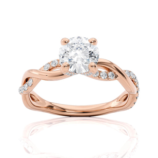 Pave Diamond Engagement Ring fine jewelry by Matthew Rosie