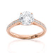 Pave Crossover Engagement Ring fine jewelry by Matthew Rosie