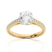 Pave Crossover Engagement Ring fine jewelry by Matthew Rosie