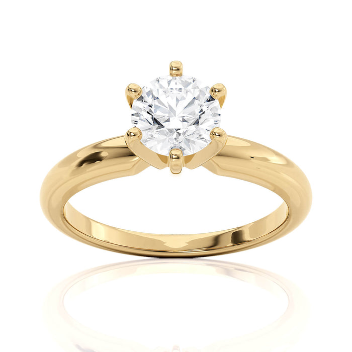 Six Prong Solitaire Engagement Ring