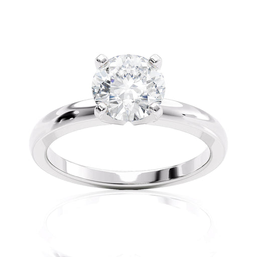 Four Prong Solitaire Engagement Ring fine jewelry by Matthew Rosie