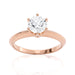 Six Prong Knife Edge Solitaire Engagement Ring fine jewelry by Matthew Rosie