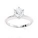 Six Prong Knife Edge Solitaire Engagement Ring fine jewelry by Matthew Rosie