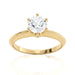 Six Prong Knife Edge Solitaire Engagement Ring fine jewelry by Matthew Rosie