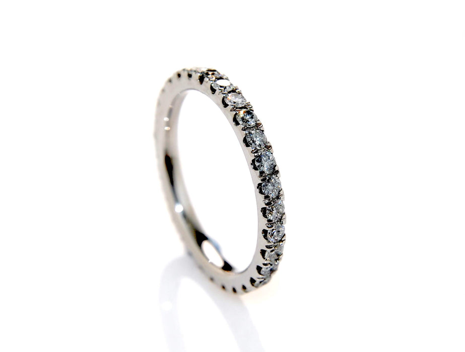14K Diamond Eternity Band, 2mm