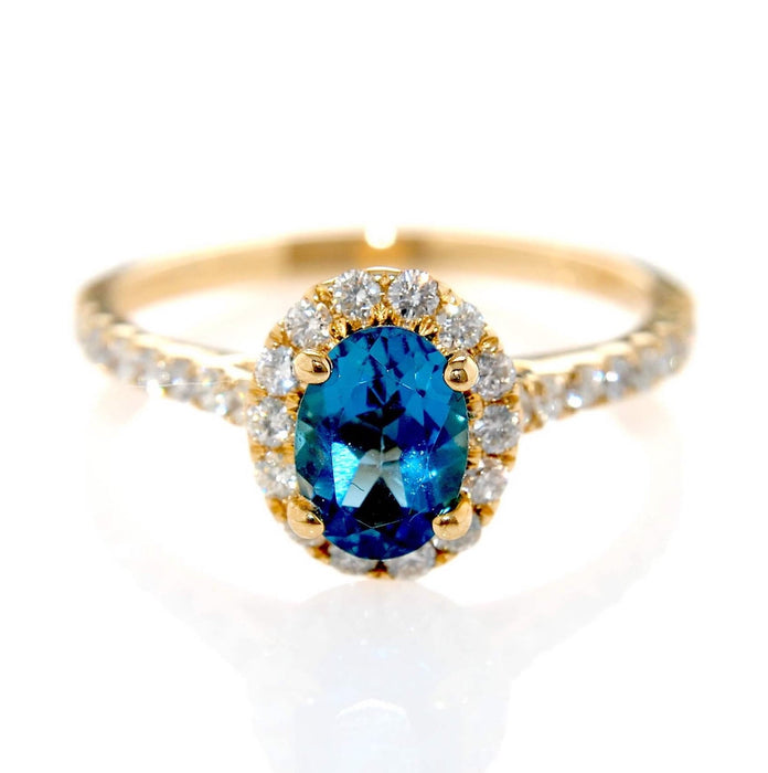 Topaz & Diamond 14K Ring fine jewelry by Matthew Rosie